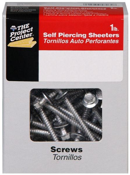 Hillman™ 47703 Hex-Washer Head Self-Piercing Sheeter Screws, Gray, #10 x 2", Lb