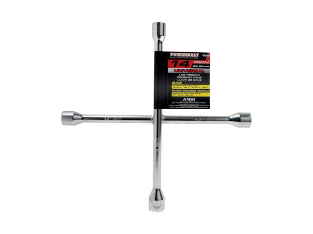 Powerbuilt® 950558 Universal Lug Wrench, 14", Chrome Plated