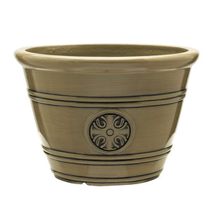 Southern Patio® HDP-019312 Modesto Planter, Chinchilla, 15.25"