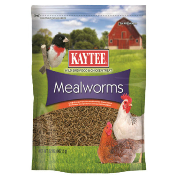 Kaytee® 100522905 Mealworms Wild Bird Food & Chicken Treat, 32 Oz