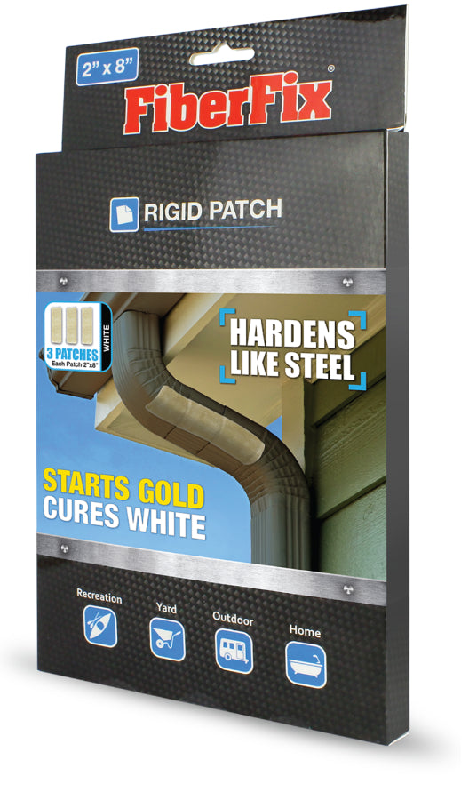 FiberFix™ 857101004419 Hardens Like Steel UV Rigid Patch, 2" x 8"
