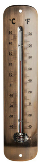 EZ Read™ 840-0064 Heavy Gauge Metal Thermometer, 12", Rubbed Bronze