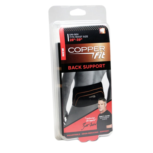 Copper Fit™ CFBACKSM Copper Infused Back Support, As Seen On TV, S/M 28"-39"