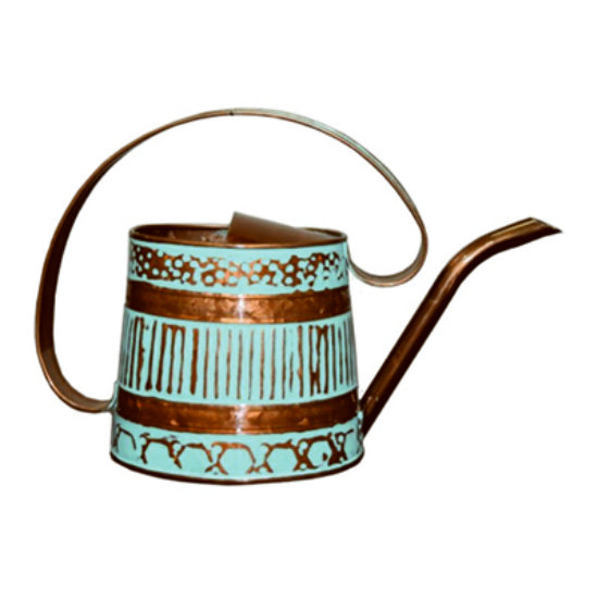 Robert Allen MPT01508 Gilford Metal Watering Can, 1/2 Gallon, Teal & Copper