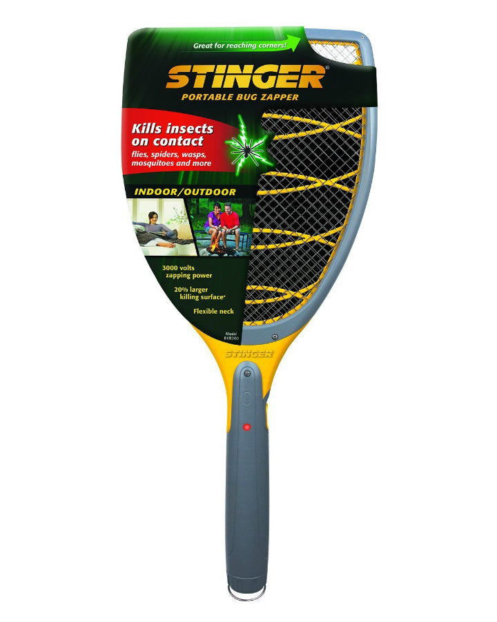 Stinger® BKR200 Portable Bug Zapper Racket with LED Indicator Light, Gray