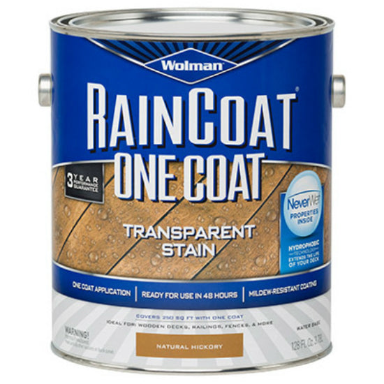 Wolman™ 288334 RainCoat® One Coat Transparent Stain, 1-Gallon, Natural Hickory
