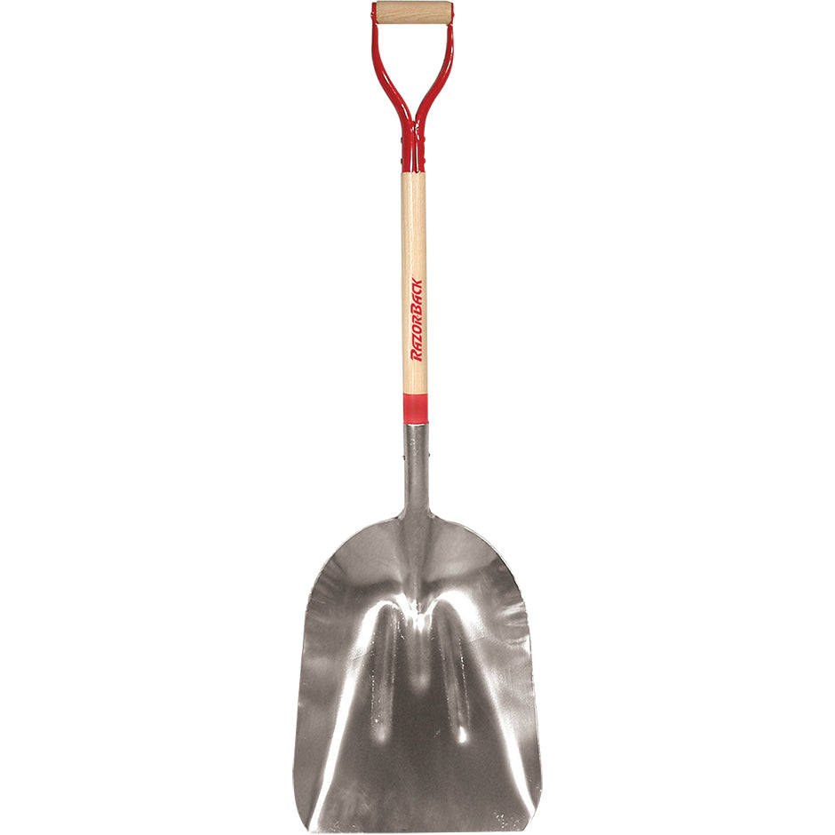Razor-Back 53128 Western Pattern Aluminum Scoop, Wood Handle & Steel D-Grip, #12