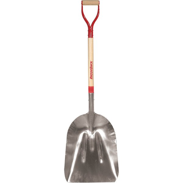 Razor-Back 53128 Western Pattern Aluminum Scoop, Wood Handle & Steel D-Grip, #12
