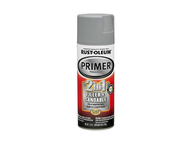 Rust-Oleum 260510 2-In-1 Filler & Sandable Primer, 12 Oz