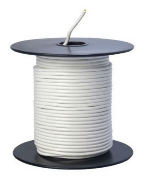 Coleman Cable® 55667223 Automotive Primary Wire, White, 18-Gauge, 100'