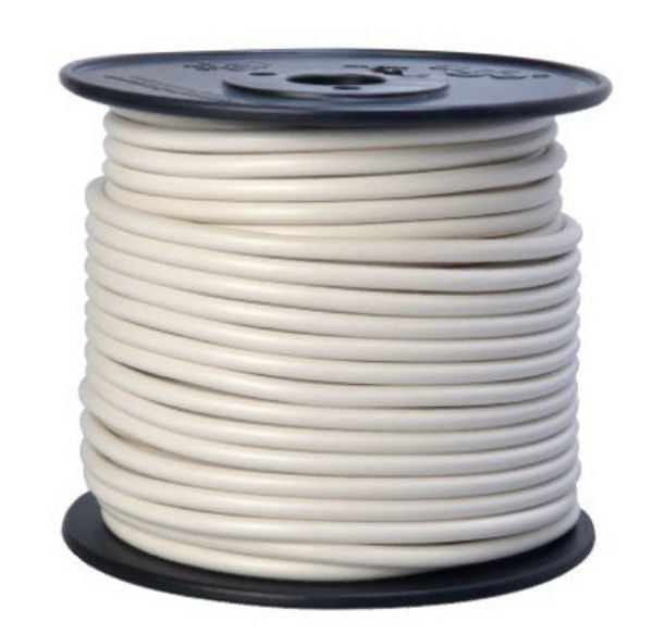Coleman Cable® 55671923 Automotive Primary Wire, White, 10-Gauge, 100'