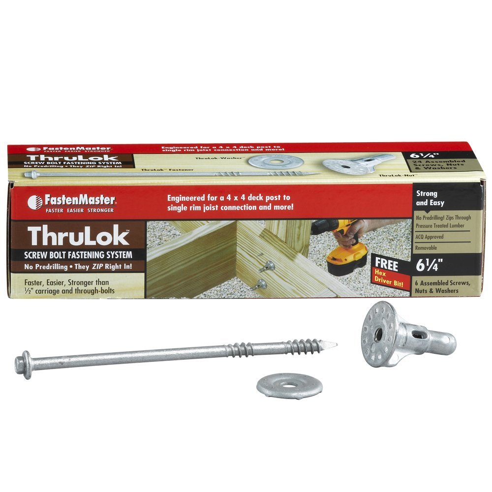 FastenMaster® FMTHR614-6 ThruLok™ Screw Bolt Fastening System, 6-1/4", 6-Count