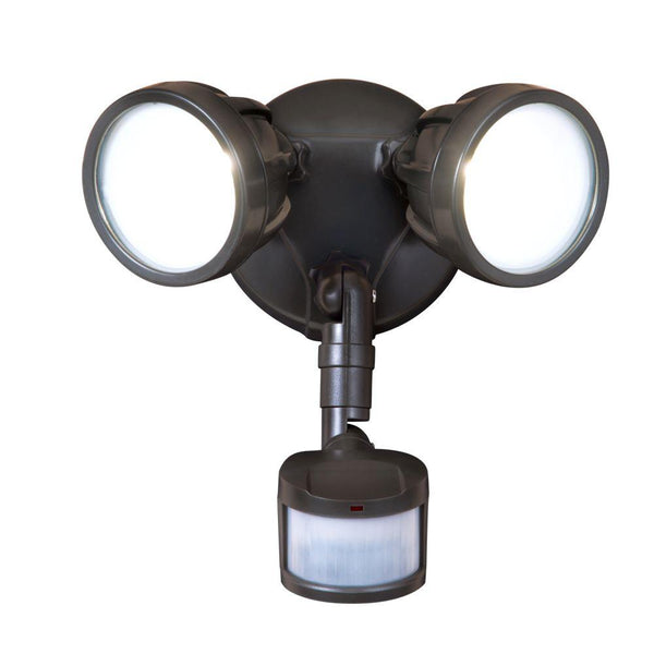 Consumer MST18R17L Motion Sensor 180° Twin-Head Round LED Floodlight, Bronze