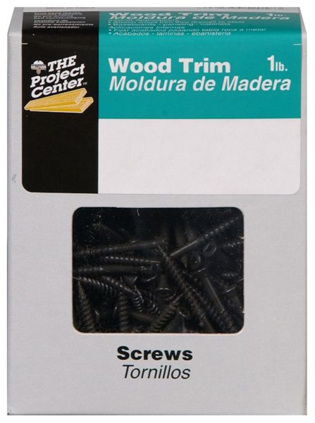 Hillman™ 47314 Square-Drive Sharp Point Trim Screws, Black, 6 x 2.25", 1 Lb