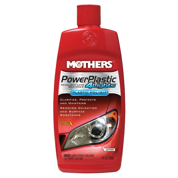 Mothers® 08808 PowerPlastic 4Lights® Headlight Lens Cleaner, 8 Oz