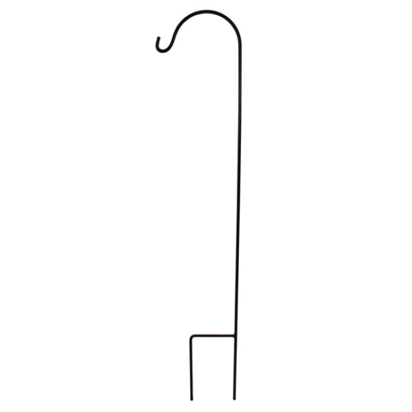 Border Concepts 72350 Wrought Iron Single Lawn Crane Hook, Black, 64"