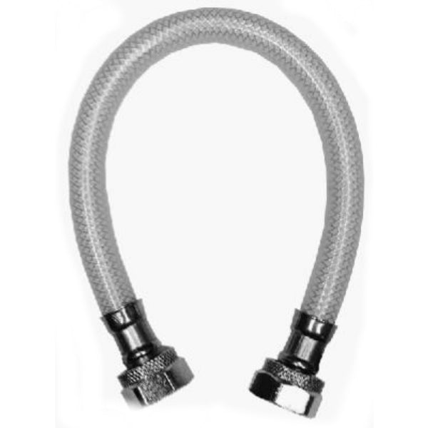 Homewerks® 7228-12-12-1 Poly Vinyl Faucet Connector, 1/2" FIP x 1/2" FIP x 12"