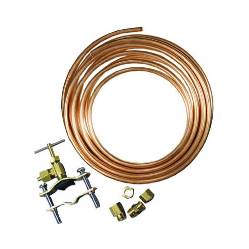 Homewerks® 7251-25-14-KIT Copper Ice Maker Kit with Saddle Valve, 1/4" x 25'