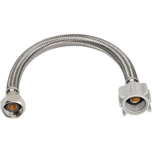 Homewerks® 7233-20-12-1 Stainless Steel Toilet Connector, 1/2"FIP x 7/8"BC x 20"