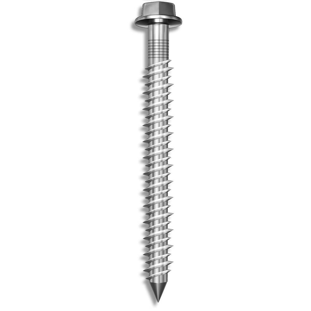 Tapcon® 26230 Hex-Head Concrete Anchor, Stainless Steel, 1/4" x 2.75", 25-Count