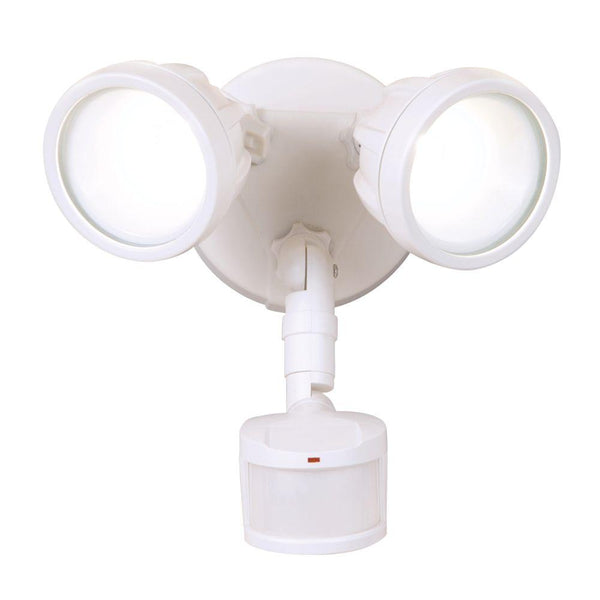 Consumer MST18R17LW Motion Sensor 180° Twin-Head Round LED Floodlight, White