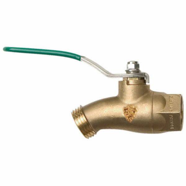 Arrowhead® 353BVLF QuickTurn™ No-Kink Hose Bibb Ball Valve, 3/4" FIP x 3/4"