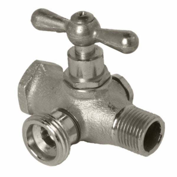 Arrowhead® 248LF Washing Machine Valve w/Reversible Bypass, Satin, 1/2" x 3/4"