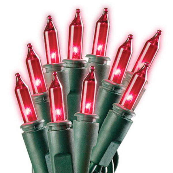 Holiday Wonderland 4003-88A Christmas Red Mini Light Set, 100-Light
