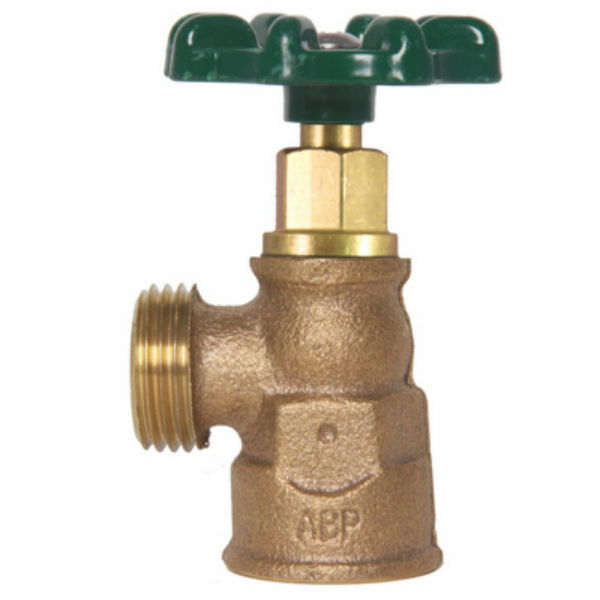 Arrowhead® 222LF Red Brass Boiler Drain, 1/2" FIP x 3/4" Hose Connection