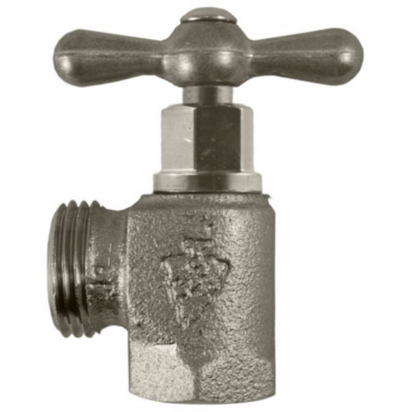 Arrowhead® 247LF Washing Machine Valve w/Front Handle, Satin, 1/2" FIP x 3/4"