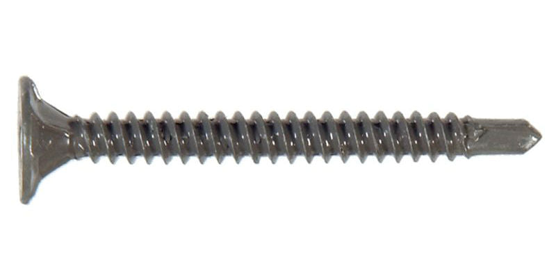 Hillman™ 47136 Self-Drilling Cement Board Screw, Gray Ceramic, #8 x 1-5/8", Lb