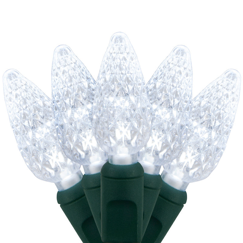 Holiday Wonderland 47940-88A Christmas C6 LED 200-Light Set, Cool White, 51'
