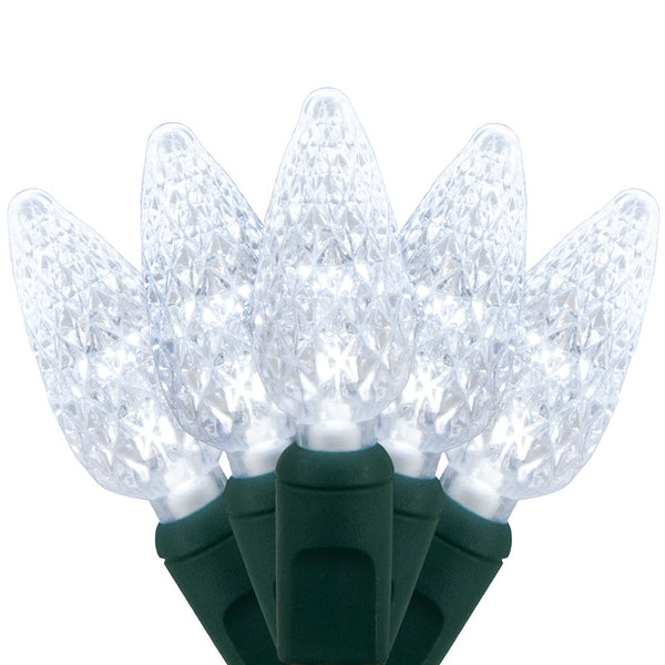 Holiday Wonderland 47940-88A Christmas C6 LED 200-Light Set, Cool White, 51'