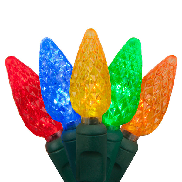 Holiday Wonderland 47872-88A Christmas C6 LED 70-Light Set, Multi-Color, 18.6'