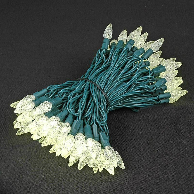 Holiday Wonderland 47949-88A Christmas C6 LED 200-Light Set, Warm White, 51'