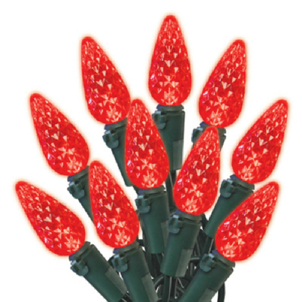Holiday Wonderland 47876-88A Christmas C6 LED 70-Light Set, Red, 18.6'