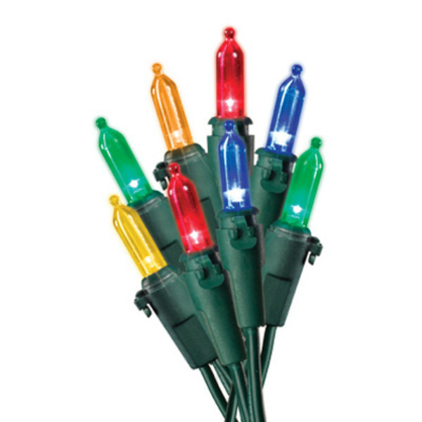 Holiday Wonderland 40841-88A Christmas LED Traditional Mini Bulb Light Set, 100-Lights