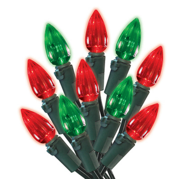 Holiday Wonderland 47703-88A Christmas C3 LED 70-Light Set, Red/Green, 18.6'