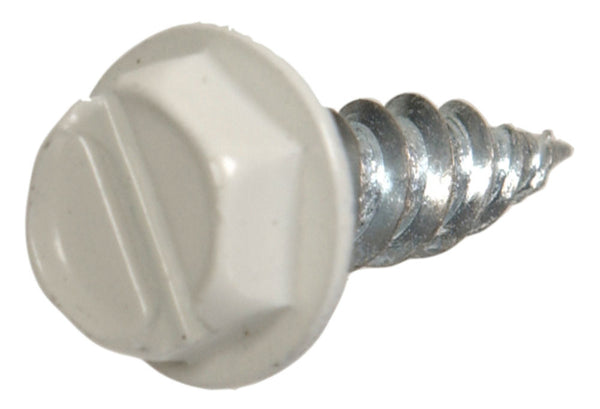 Hillman™ 47711 Gutter & Stovepipe Assembly/Repair Screws, White, 7 x 1-1/2", Lb