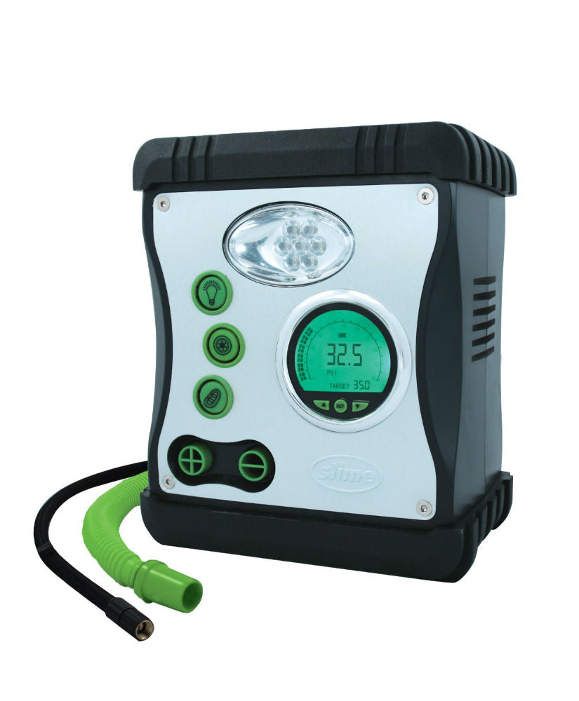 Slime® 40028 Rechargeable All-Purpose Tire Inflator with LED Light, 12-Volt