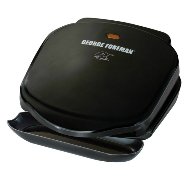 George Foreman® GR10B Classic Plate Electric Grill, 2-Serving, Black