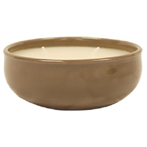 Lamplight 1414117 Ceramic Crackle Triple Wick Citronella Candle, Warm Gray