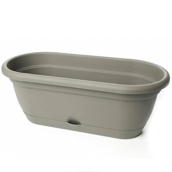 Bloem LWB1860 Lucca Self-Watering Window Box Planter, Peppercorn Dark Brown, 18"
