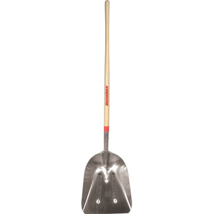 Razor-Back® 53127 Western Pattern Aluminum Scoop with Wood Handle, #10