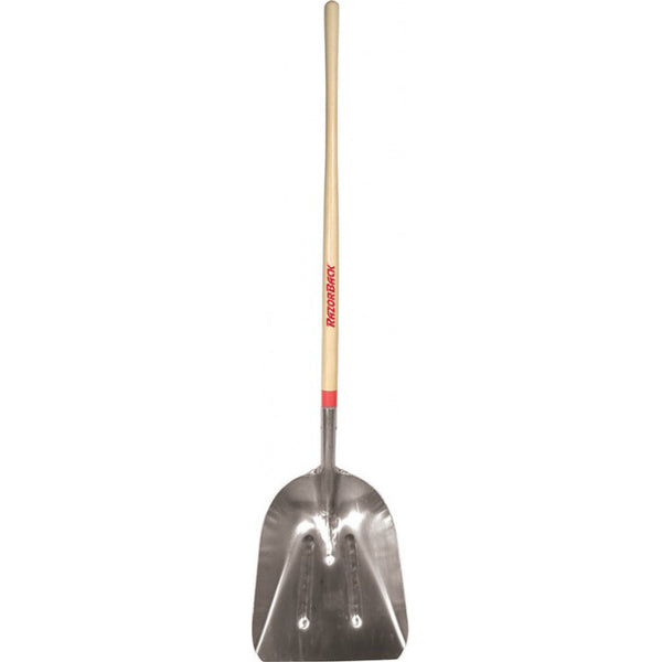 Razor-Back® 53127 Western Pattern Aluminum Scoop with Wood Handle, #10