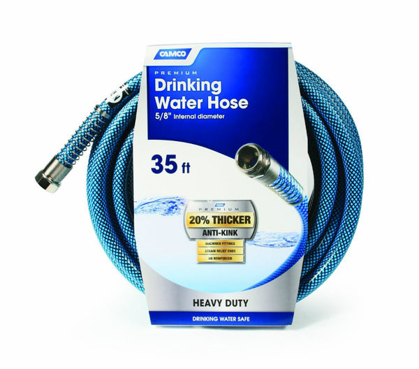 Camco 22843 Tastepure Premium Drinking Water Hose, 5/8" ID x 35', Heavy-Duty