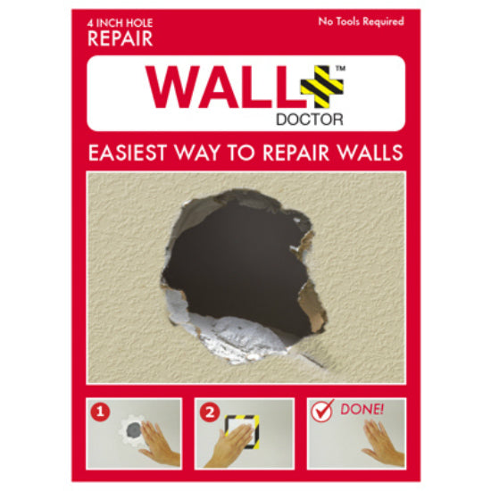 Wall Doctor 857101-004808 Hole Repair Patch Kit, 4"
