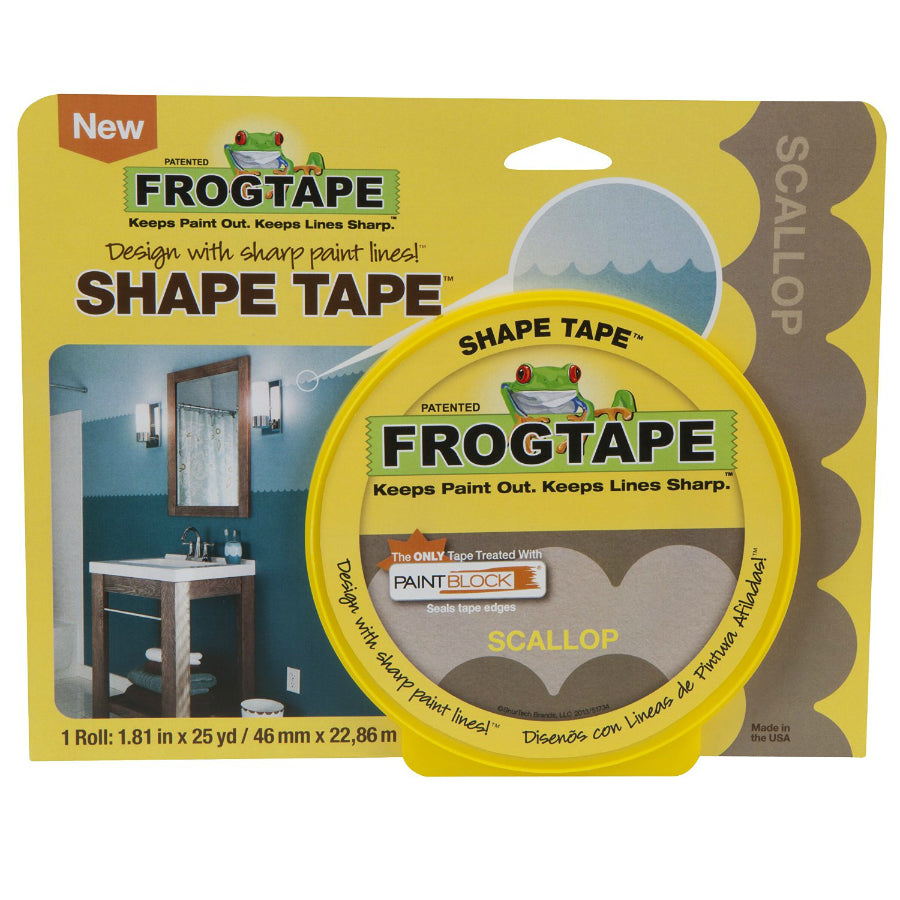 FrogTape® 282548 Pro Painter's Shape Tape™, 1.81" x 25 yd, Scallop Pattern