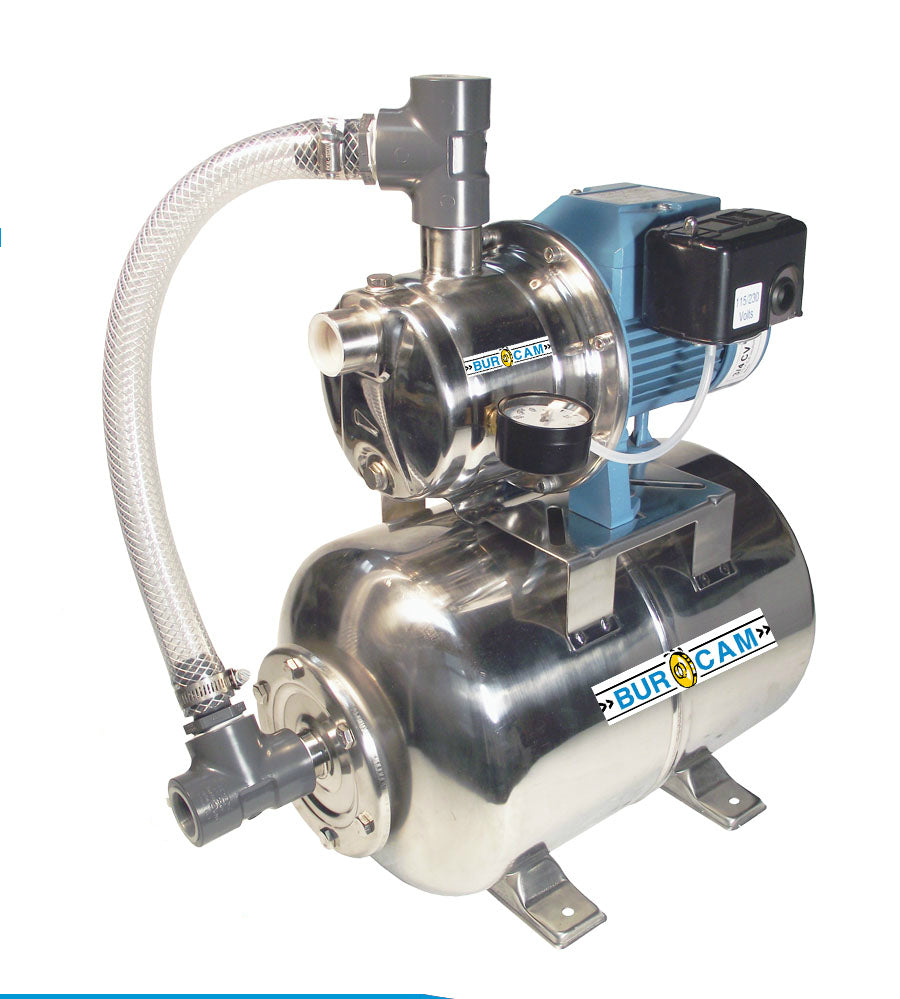 BUR-CAM 506547SS Shallow Well Jet Pump, 3/4 HP, Stainless Steel