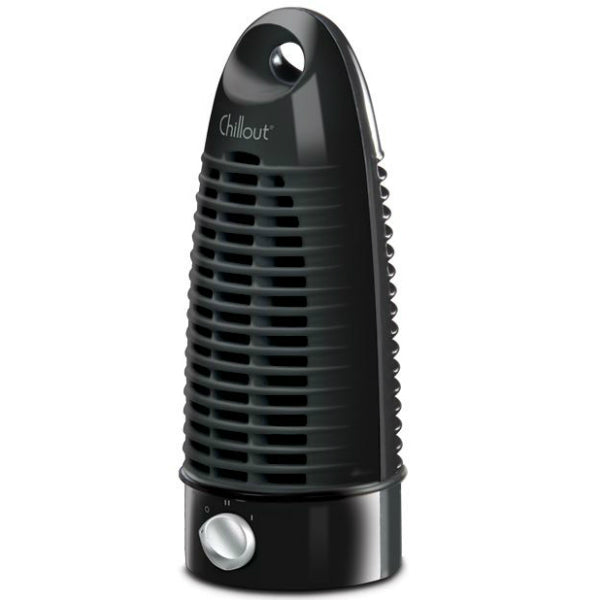 ChillOut® GF-7G Personal Cooling Mini Tower Fan, 2-Speed, Black